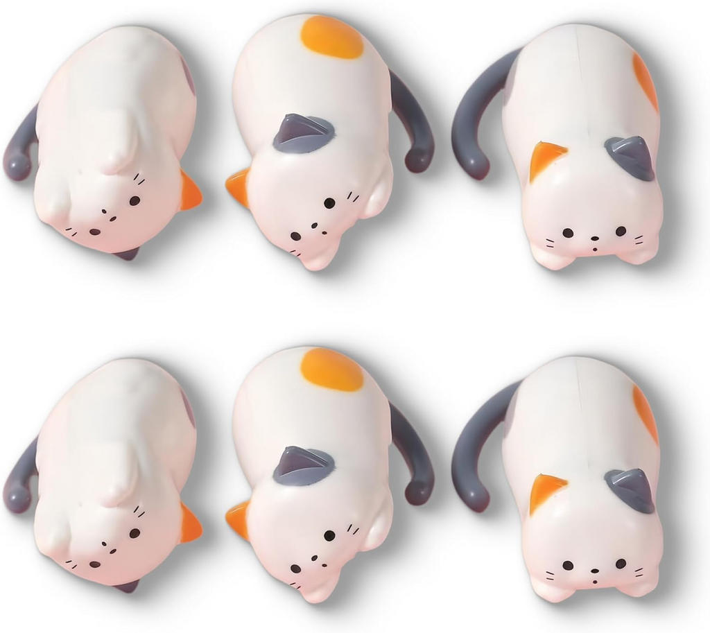 Rolling Cat, Creative Clockwork Kitten Movable Toy, Clockwork Tumbling Kitten Manual Winding Stress Relief Toy, Windup Kitten Stress Relief Toys for Adults Children Kids(6 Pcs)