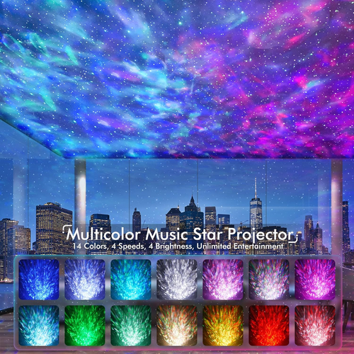 Galaxy Projector, Star Projector for Bedroom, Night Lights for Kids Room with White Noise, Bluetooth Speaker, Timer and Remote, Room Decor, Gifts for Girls, Boys, Adults, Christmas, Birthday